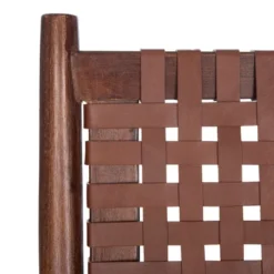 Soleil Leather Woven Accent Chair - Safavieh -Safavieh Sales Store GUEST 04798e24 4979 4cb3 9205 4e4c57a227b9