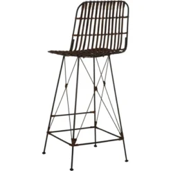 Minerva Wicker Bar Stool (Set Of 2) - Safavieh -Safavieh Sales Store GUEST 0686dd35 54e8 4e5f bf80 293112fb65e8