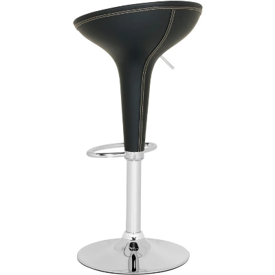 Safavieh Shedrack Swivel Bar Stool - Black - Safavaieh 5 Safavieh Shedrack Swivel Bar Stool - Black - Safavaieh - Image 3