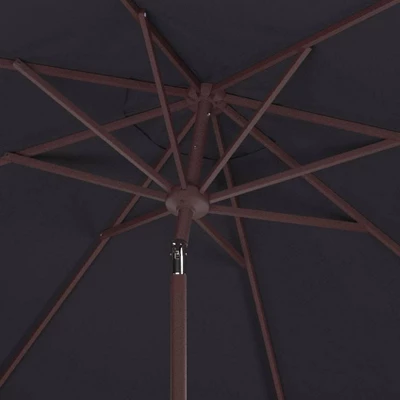 10.8' Round Zimmerman Market Umbrella Navy/White - Safavieh 5 10.8' Round Zimmerman Market Umbrella Navy/White - Safavieh - Image 3