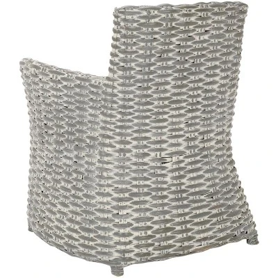 Cabana Rattan Arm Chair - Grey White Wash - Safavieh 5 Cabana Rattan Arm Chair - Grey White Wash - Safavieh - Image 3