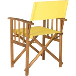 Laguna Director Chair (Set Of 2) - Natural/Yellow - Safavieh -Safavieh Sales Store GUEST 13f3a014 9585 4855 8ff7 54c5c4089afc