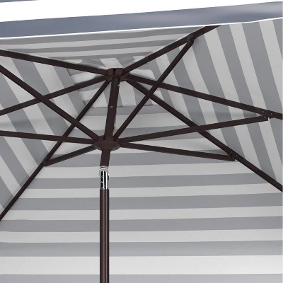7.5' Square Elsa Fashion Line Umbrella Navy/White - Safavieh 5 7.5' Square Elsa Fashion Line Umbrella Navy/White - Safavieh - Image 3