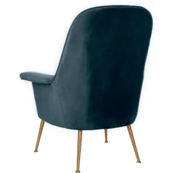 Aimee Velvet Arm Chair - Navy - Safavieh -Safavieh Sales Store GUEST 1716f4a2 056c 45c0 b9f7 003b9980fea9