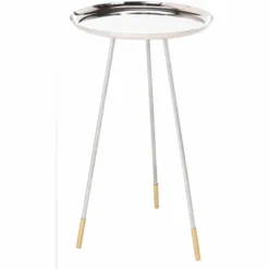 Calix Tri Leg Contemporary Glam Side Table - Silver/Gold - Safavieh -Safavieh Sales Store GUEST 1c6cb5a8 c039 496b b102 84bc47f89f16