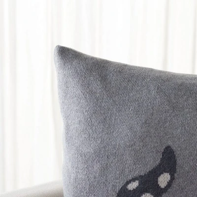 Trio Elves Pillow - Grey/Red - 18"x18" - Safavieh 5 Trio Elves Pillow - Grey/Red - 18"x18" - Safavieh - Image 3