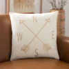 Compass Pillow - Beige/Gold - 18" X 18" - Safavieh 1 Compass Pillow - Beige/Gold - 18" X 18" - Safavieh -Safavieh Sales Store GUEST 20c78be0 94ed 45db a3cd 49039355326a