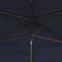9.8' X 6.6' Rectangular Venice Crank Umbrella Navy/White - Safavieh -Safavieh Sales Store GUEST 2185bd35 5c8b 4aa1 8c17 304a0c0f4b07