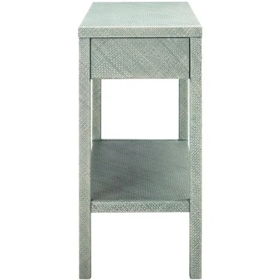 Asa 2 Drawer 1 Shelf Console Table - Turquoise/Antique Gold - Safavieh 5 Asa 2 Drawer 1 Shelf Console Table - Turquoise/Antique Gold - Safavieh - Image 3