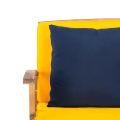 4pc Fontana Outdoor Set Teak Look/Yellow - Safavieh -Safavieh Sales Store GUEST 2431a9ad 77d8 446f b293 e16ff052676e