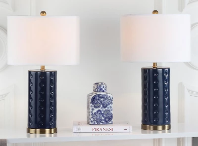 Roxanne Table Lamp (Set Of 2) - Navy - Safavieh 4 Roxanne Table Lamp (Set Of 2) - Navy - Safavieh - Image 2