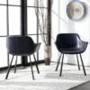 Arlo Mid Century Dining Chair (Set Of 2) - Midnight Blue/Black - Safavieh -Safavieh Sales Store GUEST 2baceeb4 ebac 4cf2 90cb 75026aea75bc