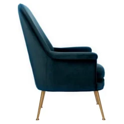 Aimee Velvet Arm Chair - Navy - Safavieh -Safavieh Sales Store GUEST 3863e045 f180 4b7b adb6 117d9b75bd8b