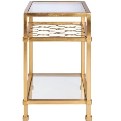 Hanzel Gold Leaf Glass Side Table - Gold - Safavieh 13 Hanzel Gold Leaf Glass Side Table - Gold - Safavieh -Safavieh Sales Store GUEST 388cbb23 4db8 4c89 94b0 b8557be7f105