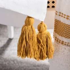 Polli Throw Blanket - Mustard Yellow/Beige - 50" X 60" - Safavieh 8 Polli Throw Blanket - Mustard Yellow/Beige - 50" X 60" - Safavieh -Safavieh Sales Store GUEST 392be659 145f 492b 9cc9 f178936e864a