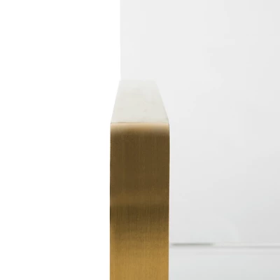 Langston Acrylic Arm Chair - Brass/Clear - Safavieh 8 Langston Acrylic Arm Chair - Brass/Clear - Safavieh - Image 6