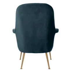 Aimee Velvet Arm Chair - Navy - Safavieh -Safavieh Sales Store GUEST 42c5bd43 7878 4bf8 abe9 b732d1a2970f