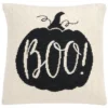 Boo Pillow - Natural/Black - 20"x20'' - Safavieh -Safavieh Sales Store GUEST 494345fb c70f 4a82 af32 bc8a661ba0c9