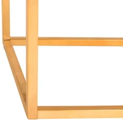 Rowan Contemporary Glam Square Ottoman - Black/Gold - Safavieh -Safavieh Sales Store GUEST 4a529913 bf95 47ac ac6e 29b8d94c8f92