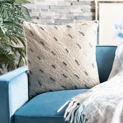 Silver Mint Sparkles Pillow - Beige/Green - 20" X 20" - Safavieh 3 Silver Mint Sparkles Pillow - Beige/Green - 20" X 20" - Safavieh