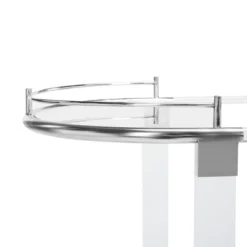 Lennon Acrylic Bar Trolley - Chrome - Safavieh