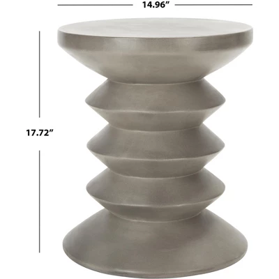 Benaya Concrete Accent Stool - Safavieh 6 Benaya Concrete Accent Stool - Safavieh - Image 4