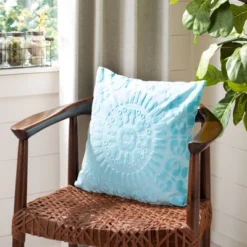 Shayla Pillow - Teal - 18" X 18" - Safavieh