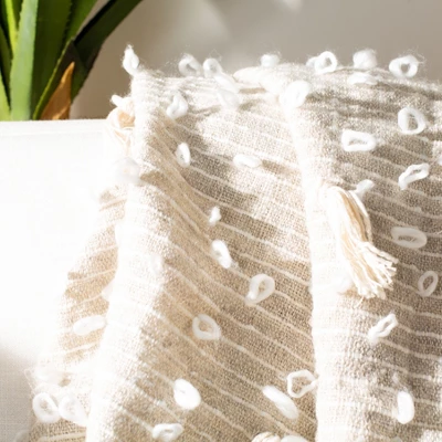 Popper Throw Blanket - Multi/Blue/Natural - 50" X 70" - Safavieh 5 Popper Throw Blanket - Multi/Blue/Natural - 50" X 70" - Safavieh - Image 3