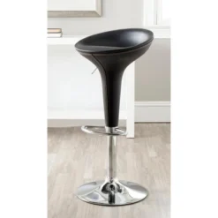 Safavieh Shedrack Swivel Bar Stool - Black - Safavaieh