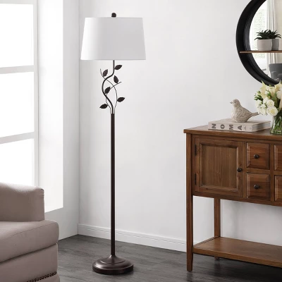 Rudy Iron Floor Lamp (Includes LED Light Bulb) Black - Safavieh 4 Rudy Iron Floor Lamp (Includes LED Light Bulb) Black - Safavieh - Image 2