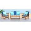 Fontana 4pc Outdoor Set - Natural Look/Navy - Safavieh -Safavieh Sales Store GUEST 664fd5bd 3806 4bc9 95e1 9a75526831f0