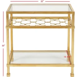 Hanzel Gold Leaf Glass Side Table - Gold - Safavieh 15 Hanzel Gold Leaf Glass Side Table - Gold - Safavieh -Safavieh Sales Store GUEST 66871b61 53a2 485c a012 e95394856689