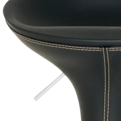 Safavieh Shedrack Swivel Bar Stool - Black - Safavaieh 6 Safavieh Shedrack Swivel Bar Stool - Black - Safavaieh - Image 4