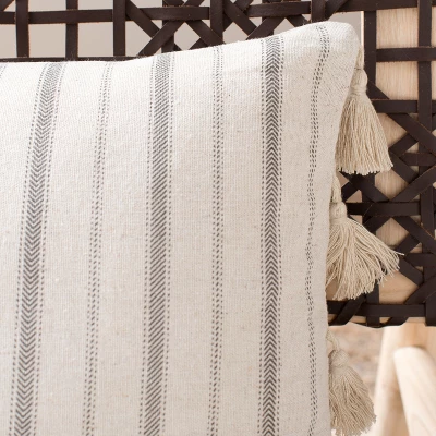 Marcen Pillow - Grey/White - 12" X 20" - Safavieh 4 Marcen Pillow - Grey/White - 12" X 20" - Safavieh - Image 2