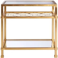 Hanzel Gold Leaf Glass Side Table - Gold - Safavieh 16 Hanzel Gold Leaf Glass Side Table - Gold - Safavieh -Safavieh Sales Store GUEST 6b0c18ea 7470 4e04 8c1e 83e8d64bbab6