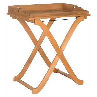 Covina Tray Table - Brown - Safavieh 3 Covina Tray Table - Brown - Safavieh