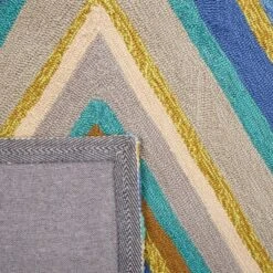 Blue/Multi Stripes Hooked Accent Rug - (2'3"x3'9") - Safavieh -Safavieh Sales Store GUEST 6cb12ff3 23bd 4e8b a2eb fba25712ce1a