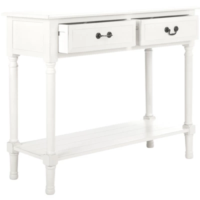 Primrose 2 Drawer Console Table - Distressed White - Safavieh 6 Primrose 2 Drawer Console Table - Distressed White - Safavieh - Image 4