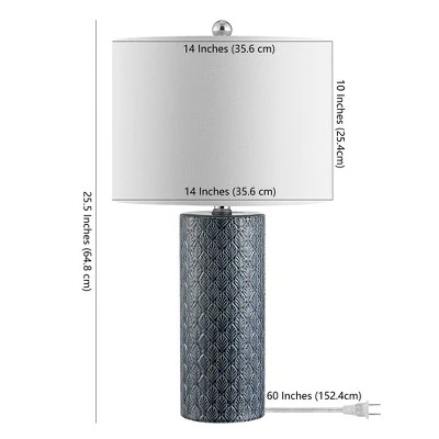 Walden Ceramic Table Lamp - Blue - Safavieh 4 Walden Ceramic Table Lamp - Blue - Safavieh - Image 2