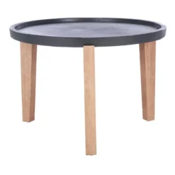 Valton Side Table - Natural/Black - Safavieh -Safavieh Sales Store GUEST 711ddfbf 2dd0 4761 bd96 16c46c12bbb3