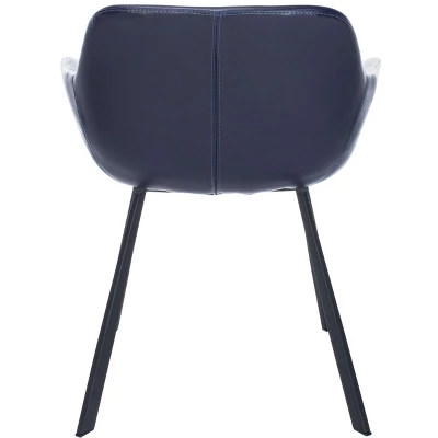 Arlo Mid Century Dining Chair (Set Of 2) - Midnight Blue/Black - Safavieh 5 Arlo Mid Century Dining Chair (Set Of 2) - Midnight Blue/Black - Safavieh - Image 3