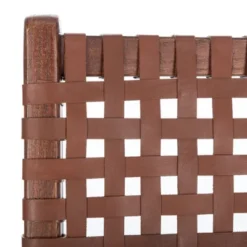 Luna Leather Woven Accent Chair - Safavieh -Safavieh Sales Store GUEST 7270e5a8 98d2 4d23 af37 9cf4a656e513