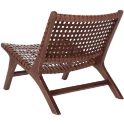 Luna Leather Woven Accent Chair - Safavieh -Safavieh Sales Store GUEST 73c23541 1fa0 4339 aa22 3740e73f0b00