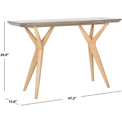 Ragna Concrete Console - Dark Grey - Safavieh 7 Ragna Concrete Console - Dark Grey - Safavieh - Image 6