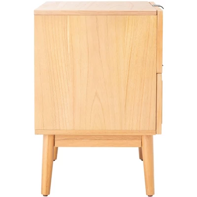 Baisley 2 Drawer Rattan Nightstand - Natural - Safavieh 5 Baisley 2 Drawer Rattan Nightstand - Natural - Safavieh - Image 4