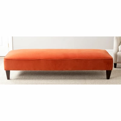 Harlow Lounging Bench - Pumpkin - Safavieh 3 Harlow Lounging Bench - Pumpkin - Safavieh