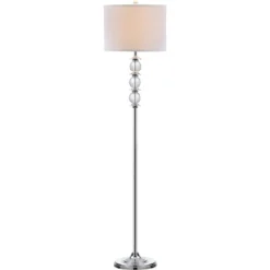 60" Riga Floor Lamp Clear/Chrome (Includes CFL Light Bulb) - Safavieh 8 60" Riga Floor Lamp Clear/Chrome (Includes CFL Light Bulb) - Safavieh -Safavieh Sales Store GUEST 7d1d11f7 ae9a 4036 a23f cb064441021a