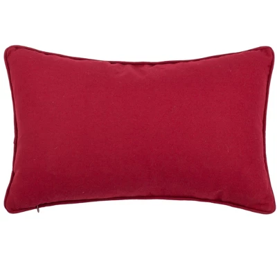 Jingles Pillow - Green/Red/Beige - 12" X 20" - Safavieh 3 Jingles Pillow - Green/Red/Beige - 12" X 20" - Safavieh