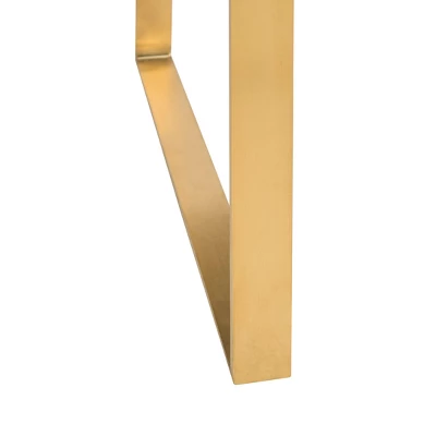 Langston Acrylic Arm Chair - Brass/Clear - Safavieh 9 Langston Acrylic Arm Chair - Brass/Clear - Safavieh - Image 7