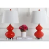 Eva Double Gourd Glass Lamp (Set Of 2) - Blood Orange - Safavieh -Safavieh Sales Store GUEST 92150b78 f8ba 41f9 aaa3 8c6d32faed14